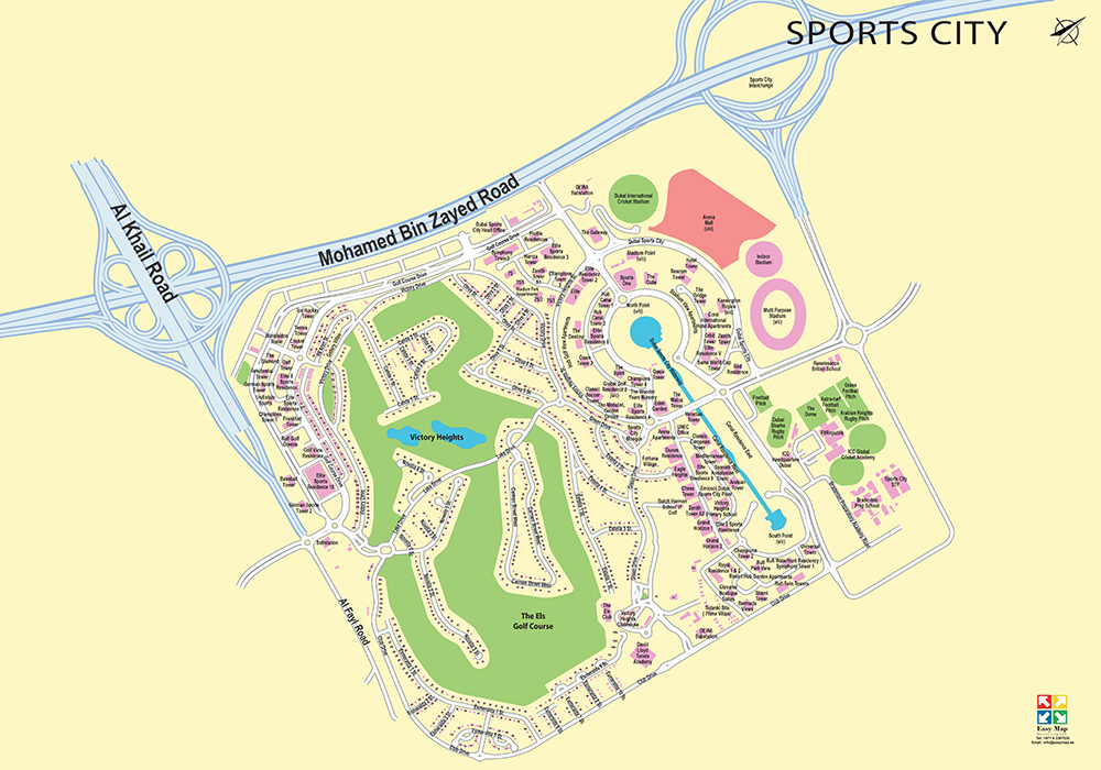 Dubai Sports City Map - Dubai Map - Dubai 3D Map - Interactive Maps