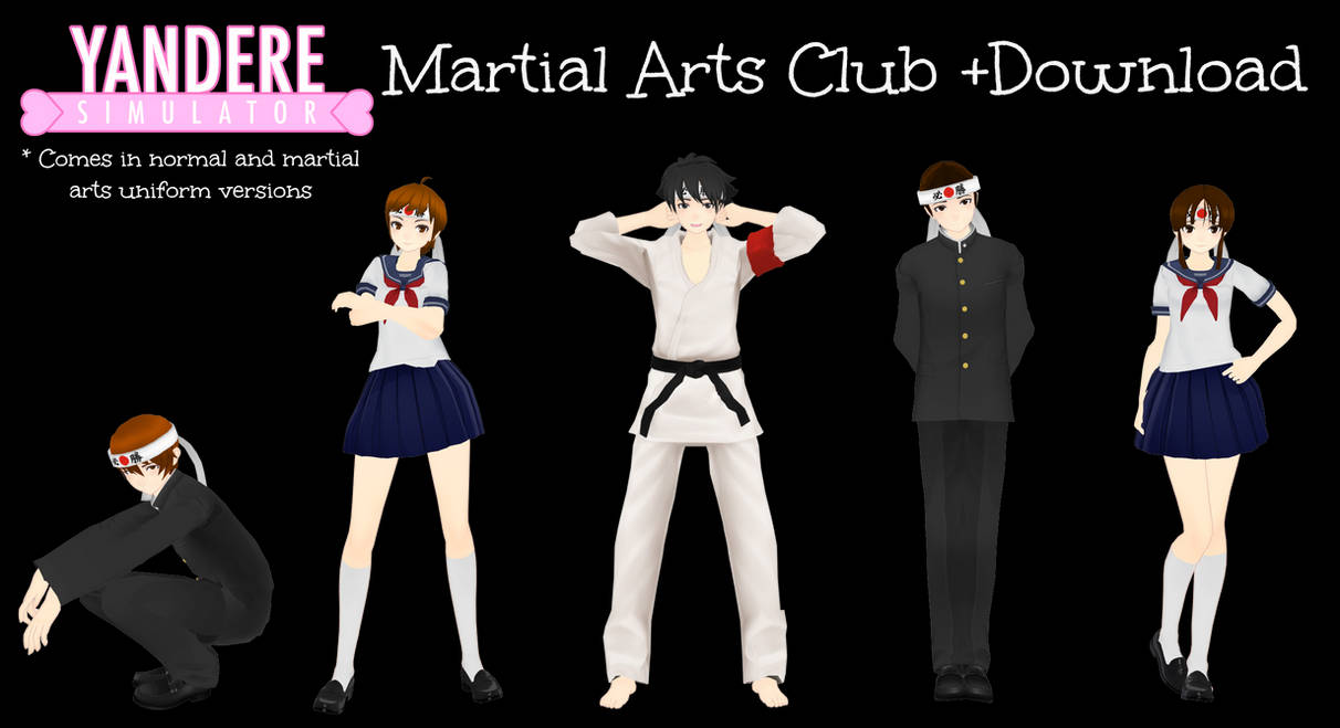 [ MMD Yandere Simulator ] Martial Arts Club DL by Wysida on DeviantArt