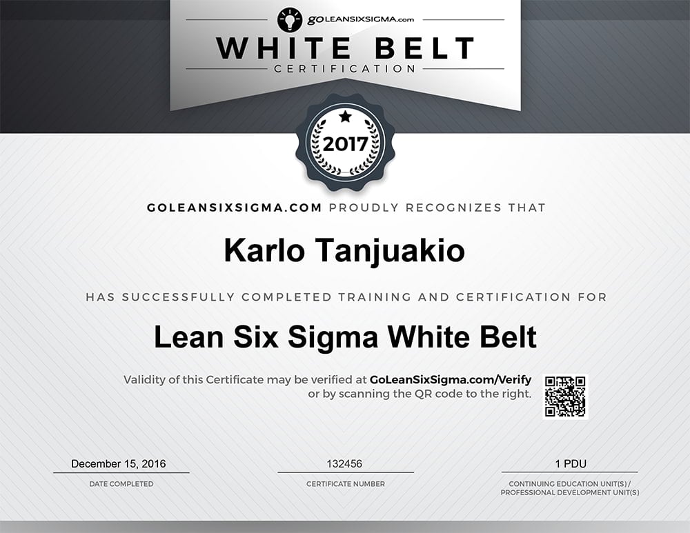 Online White Belt Training & Certification - GoLeanSixSigma.com