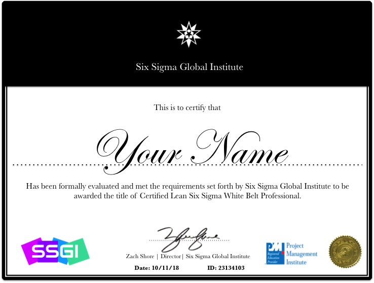 Lean Six Sigma White Belt Certification & Training Online [100% Free]