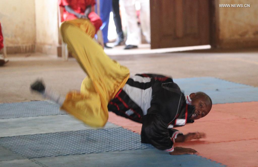 Competitors perform during Kenyan Martial Arts Tour - Xinhua | English